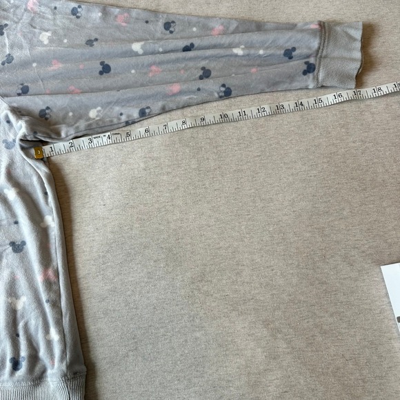 Disney Mickey Mouse Gray Fleece Pajama Set Top Pants XXL 2XL Plus Size Womens - Picture 6 of 8